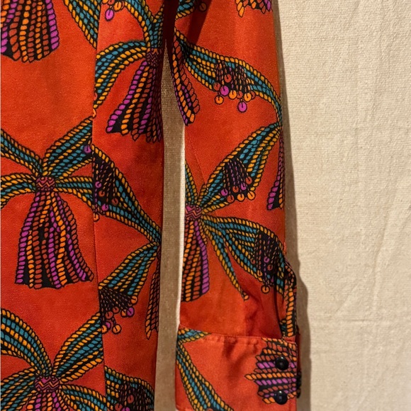 Andre Fuller 1970’s Big Collar Holiday Button Down Blouse - Picture 4 of 4